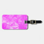 Étiquette À Bagage Frances de palme rose (Devant horizontal)