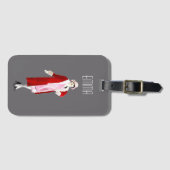 Étiquette À Bagage Frappe fillette vintage (Devant Horizontal)