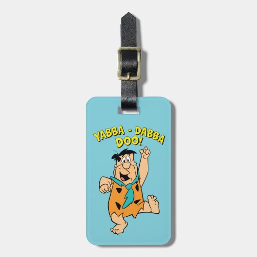 Étiquette À Bagage Fred Flintstone Yabba-Dabba Doo ! (Devant Vertical)