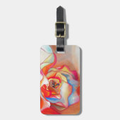 Étiquette À Bagage Fred martin begonia aquarelle (Devant Vertical)