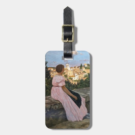 Étiquette À Bagage Frederic Bazille - La robe rose (Devant Vertical)