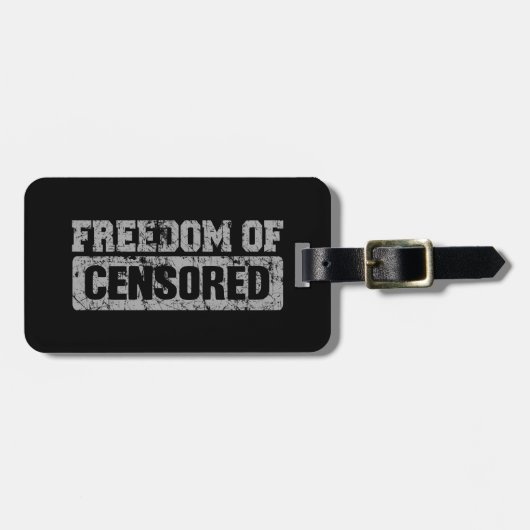 Étiquette À Bagage Freedom of Speech Maybe (Devant horizontal)