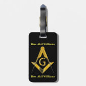 Étiquette À Bagage Freemason (Dos Vertical)