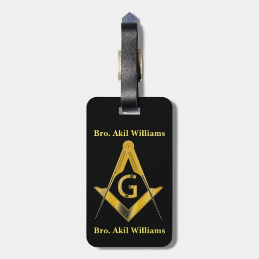 Étiquette À Bagage Freemason (Dos Vertical)