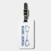 Étiquette À Bagage Fremont Canyon Wyoming Rock Escalade Quickdraw (Devant Vertical)