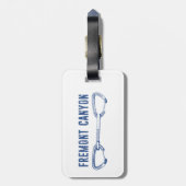 Étiquette À Bagage Fremont Canyon Wyoming Rock Escalade Quickdraw (Dos Vertical)