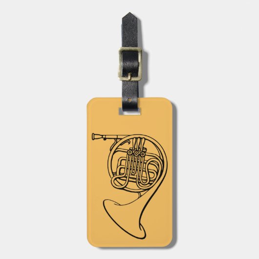 Étiquette À Bagage French Horn musique de groupe (Devant Vertical)