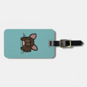 Étiquette À Bagage Frenchie Brindle (Devant horizontal)