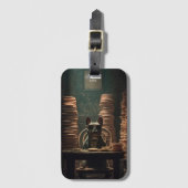 Étiquette À Bagage Frenchie's Bank : Biscuit Baron Art Print (Devant Vertical)