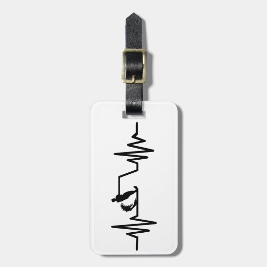 Étiquette À Bagage Fréquence de ski nautique (Devant Vertical)