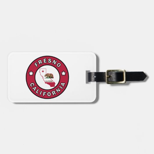Étiquette À Bagage Fresno Californie (Devant horizontal)