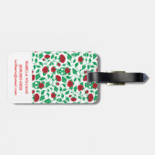 Étiquette À Bagage Frida Kahlo| Crânes et Roses (Dos horizontal)