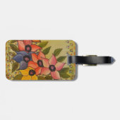 Étiquette À Bagage Frida Kahlo Flore Peinte (Dos horizontal)