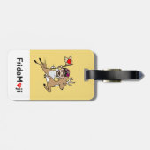 Étiquette À Bagage Frida Kahlo | FridaMoji - renne (Dos horizontal)