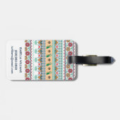 Étiquette À Bagage Frida Kahlo| Patron de Colores (Dos horizontal)