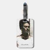 Étiquette À Bagage Frida Kahlo Portrait textile (Dos Vertical)
