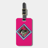 Étiquette À Bagage Frida Kahlo Retro Denim Diamond (Devant Vertical)