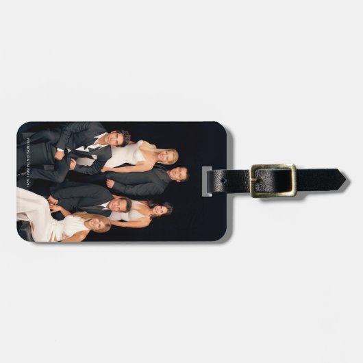 Étiquette À Bagage FRIENDS™| Groupe en noir et blanc (Devant horizontal)