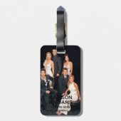 Étiquette À Bagage FRIENDS™| Groupe en noir et blanc (Dos Vertical)