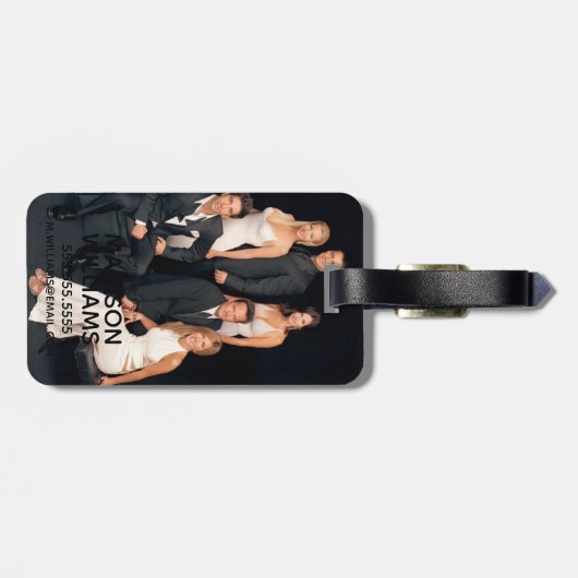 Étiquette À Bagage FRIENDS™| Groupe en noir et blanc (Dos horizontal)