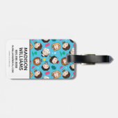 Étiquette À Bagage FRIENDS™| Motif de caractères Chibi (Dos horizontal)