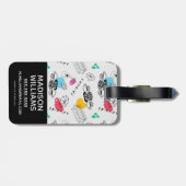 Étiquette À Bagage FRIENDS™| Motif d'icônes (Dos horizontal)