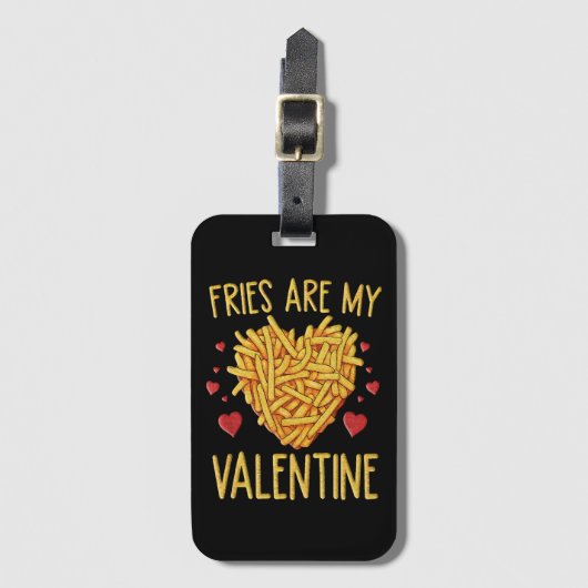 Étiquette À Bagage Frites Sont Mon Valentin (Devant Vertical)