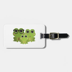 Étiquette À Bagage Frog Family