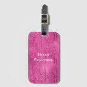 Étiquette À Bagage Froid de gâteau rose (Devant Vertical)