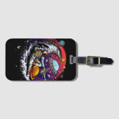 Étiquette À Bagage Fromage Space Moon (Devant Horizontal)