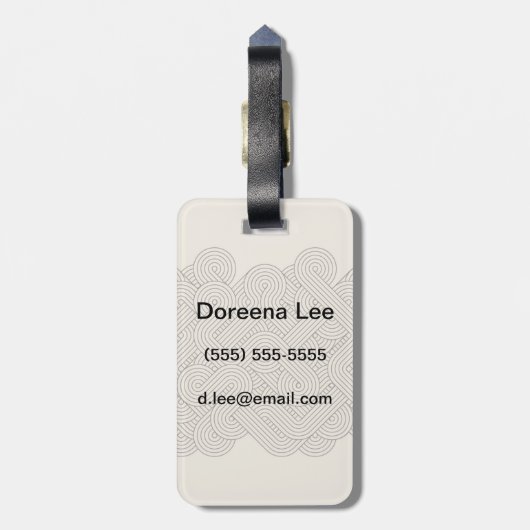 Étiquette À Bagage Frontière abstraite (Dos Vertical)