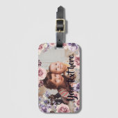 Étiquette À Bagage Frontière rose faite sur commande de roses de (Devant Vertical)