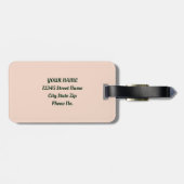 Étiquette À Bagage Fruit de citron d'été frais (Dos horizontal)