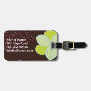 Étiquette À Bagage Fruit Fleur fine mignonne Girls Retro Floral