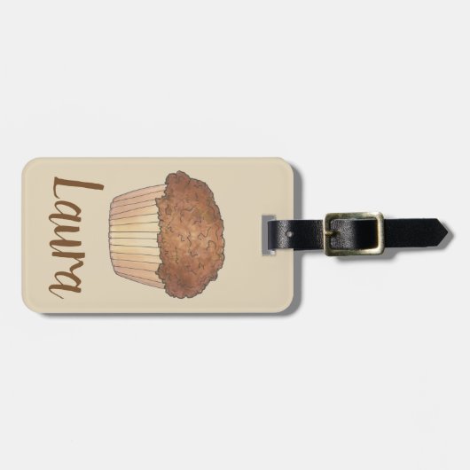 Étiquette À Bagage Fruit Fraîche Croustillant Muffin Vente de pain Fo (Devant horizontal)