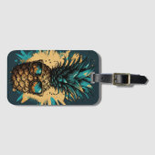 Étiquette À Bagage Fruits d'ananas marrants (Devant Horizontal)