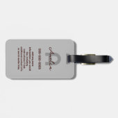 Étiquette À Bagage Fruits de pastèque Crochet mignonne Nom Initiales (Dos horizontal)