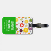 Étiquette À Bagage Fruits et légumes | Ajouter Votre Nom (Dos horizontal)