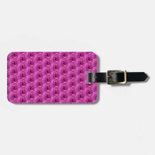 Étiquette À Bagage Fuchsia Ranunculus - Design Floral moderne (Devant horizontal)