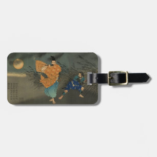 Étiquette À Bagage Fujiwara no Yasumasa joue de la flûte par le clair