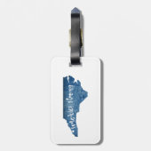 Étiquette À Bagage Fumée Forte Caroline du Nord Grain de bois (Dos Vertical)