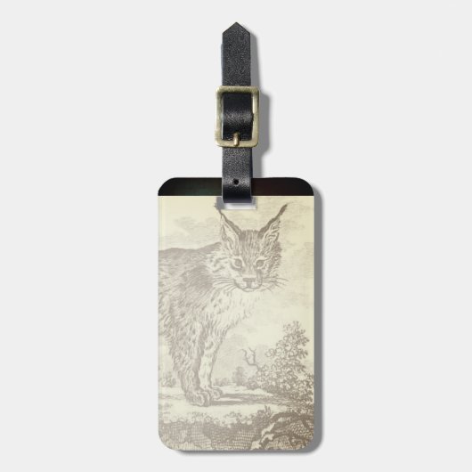 Étiquette À Bagage Fumée Lynx (Devant Vertical)