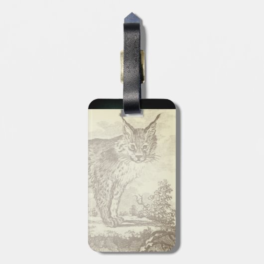 Étiquette À Bagage Fumée Lynx (Dos Vertical)