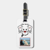 Étiquette À Bagage Fun Best Dog Mom Photo Custom Monogramme (Devant Vertical)
