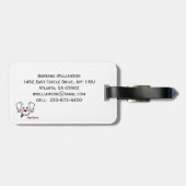 Étiquette À Bagage Fun Best Dog Mom Photo Custom Monogramme (Dos horizontal)