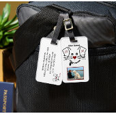 Étiquette À Bagage Fun Best Dog Mom Photo Custom Monogramme