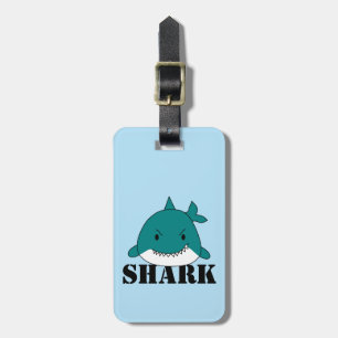 Étiquette À Bagage Fun Blue Shark
