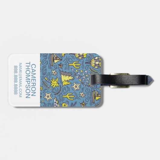 Étiquette À Bagage Fun de voyage (Dos horizontal)