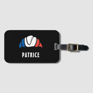 Étiquette À Bagage Fun Nom Personnalisé Cool Français France Drapeau