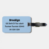 Étiquette À Bagage Fun pop art bande dessinée style légende logo (Dos horizontal)